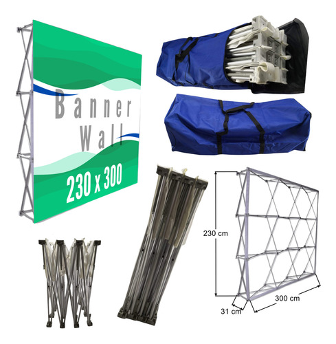 Muro Publicitario Pared Grafica Reforzado Wallbanner 2.30x3m