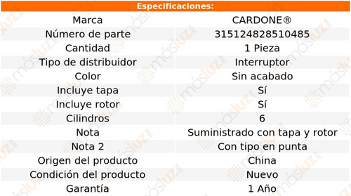 Distribuidor Ignición Chevrolet C30 Pickup 4.1l 6 Cil 66/70