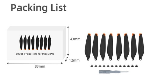 8pcs Drones Palas De Hélices For Dji Mini 3/3pro Accesorios