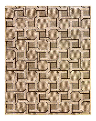 Tapete Comercial Sala Tecido Corrente 1,5x2m Textil Jserrano Cor Marrom-claro Desenho Do Tecido Geométrico