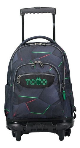 Bolso Morral Escolar Con Ruedas Totto Ecole Renglones 4yo