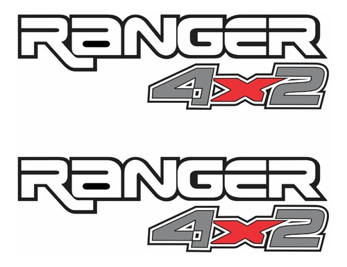 Adesivos Ford Ranger 4x2 Emblema Caçamba Lateral Imp95