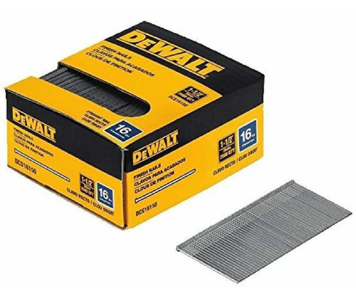 Dewalt Clavos De Acabado 1-1/2 Pulgadas 16ga Paquete De 2500