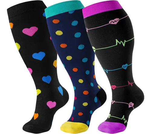 -calcetines Unisex De Compresión De Talla Grande, 3 Pares, 2