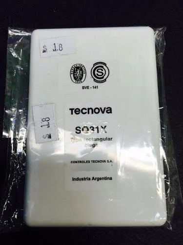 Imagen 2 de 8 de Tapa Ciega Rectangular Blanca Tecnova