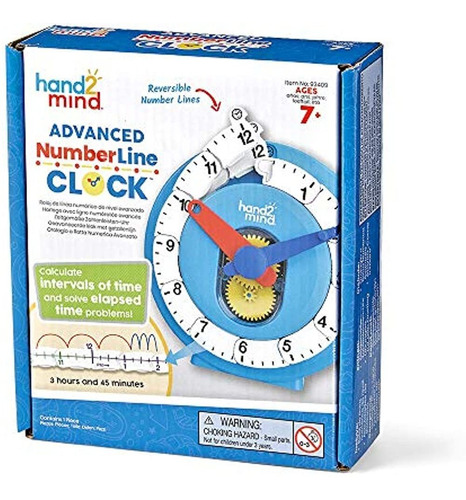 Hand2mind Advanced Numberline Reloj Para Niños Que Aprenden 