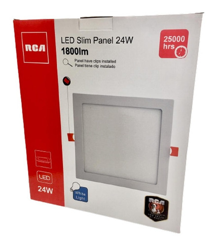 Panel Led 24w Incrustar Cuadrado Rca 6500k Blanco 2 Garantía