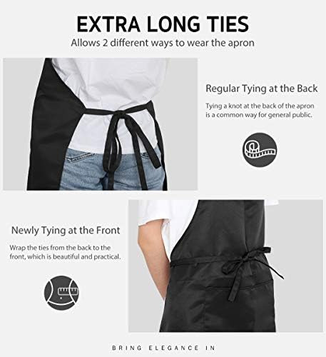 Paquete De 12 Delantales Con Peto Syntus, Delantales Unisex