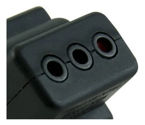 Adaptador Triple 2p+t 10 A Negro