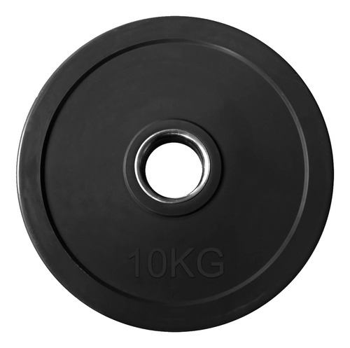 Par Discos 10 Kg Preolímpico Caucho Negro / Lobosportcl