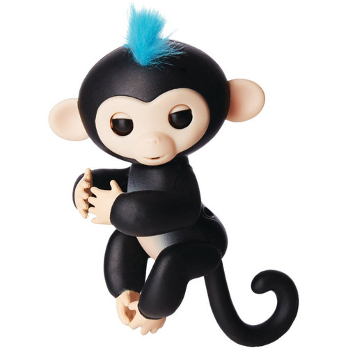 Mono Mascota Bebe Interactiva 2tone  Fingerlings Finn Negro