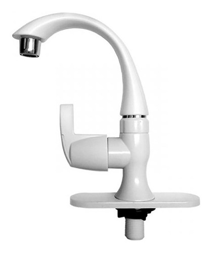 Llave Blanca Abs Para Lavabo Ultra Resistente C/cubretaladro