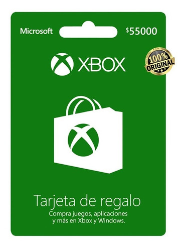 Tarjeta De Regalo Xbox Codigo Digital $55000 Región Colombia