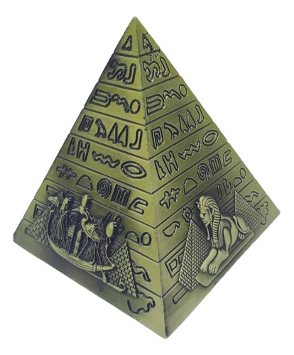 Enfeite Estátua Pirâmide Egito Decoração Escultura Metal