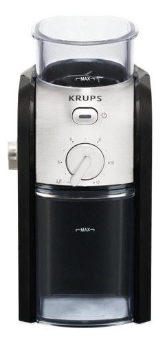 Molinillo De Café 17 Ajustes Finura Negro Y Metal Krups