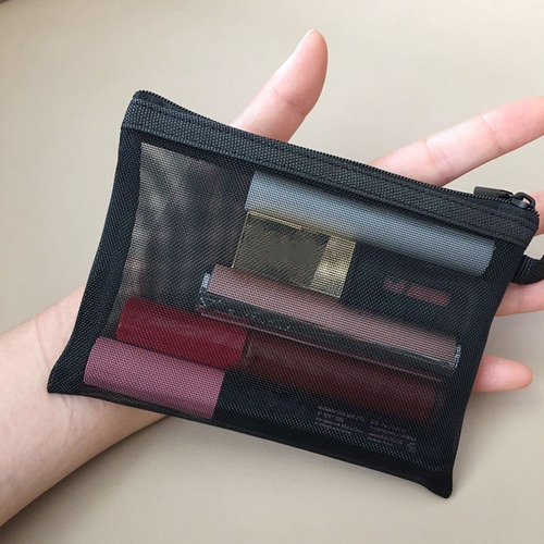 Necessaire Multiuso Tela Organizadora De Objetos Bolsa Mala Cor Preto