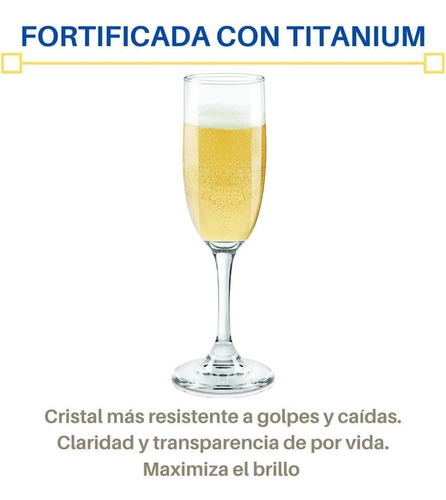 Set De 4 Copas Flauta Para Champagne Sidra O Vino Espumoso