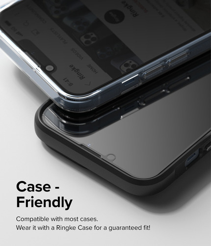 Imagen 9 de 9 de Vidrio Templado Privacy Para iPhone 14 Plus 6.7 Ringke Spy