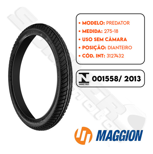 Par Pneu Speed 150 275-18 + 100-90-18 (+largo) Maggion