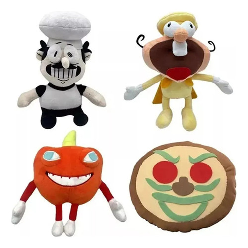 Set De Muñecos De Peluche Pizza Tower, 4 Unidades