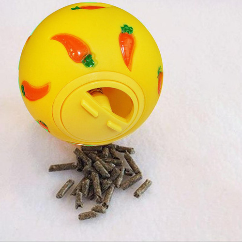 2 Bola De Para Mascotas, Cuenco Alimentador Lento, Amarillo