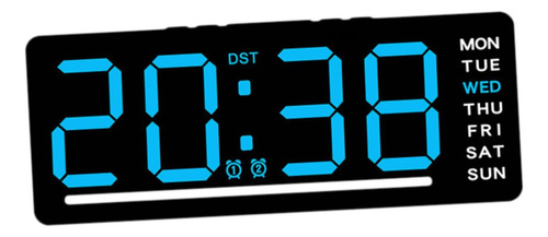 Reloj Digital Reloj Led Cinco Niveles De Brillo Número Azul