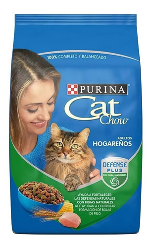 Imagen 1 de 3 de Alimento Cat Chow Defense Plus Hogareños para gato adulto sabor mix en bolsa de 1.5kg