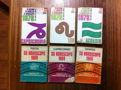 6 Libritos Horoscopo - Año 1964 Y 1976