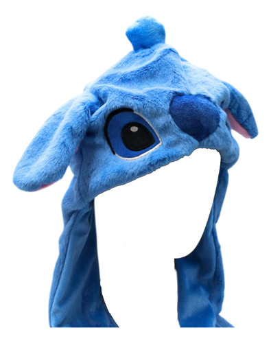 Stitch Touca Gorro Pelúcia Mexe Levanta Orelha, Luzes De Led Azul Unico