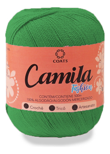 Linha Camila Fashion Coats 500m 150g Tex 300 - 100% Algodão Cor 00229 - Verde