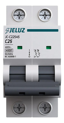 Llaves Termicas Jeluz Interruptor Bipolar 10 16a 20a 25a 32a Color Blanco Corriente Nominal 25 A