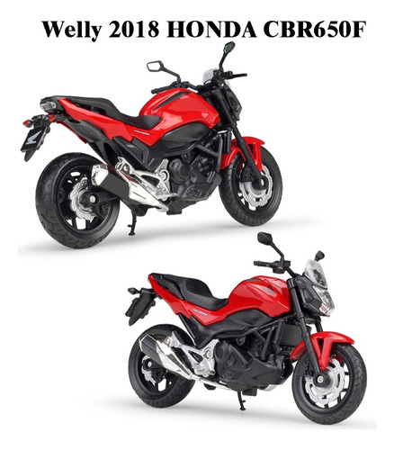 E Welly Honda Street Bike De Serie Miniatura Metal Moto E