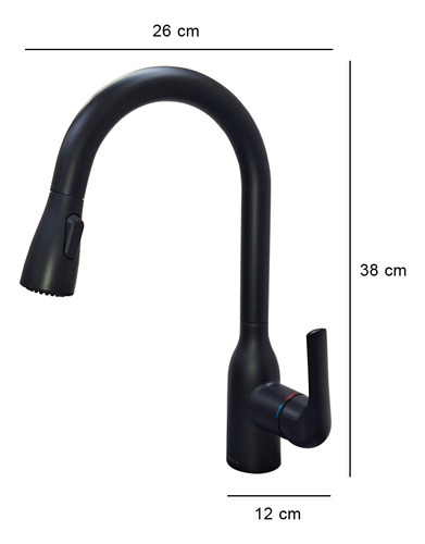 Mezcladora Para Fregadero Extraible Moen 7181bl Negro Mate