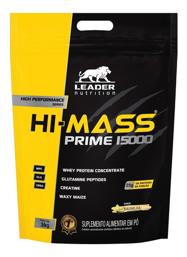 Hi-mass Prime 15000 (3kg) - Leader Nutrition - Hipercalórico