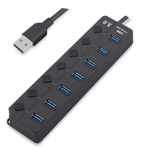 Hub Usb 3.0 Energizado Con Siete Puertos