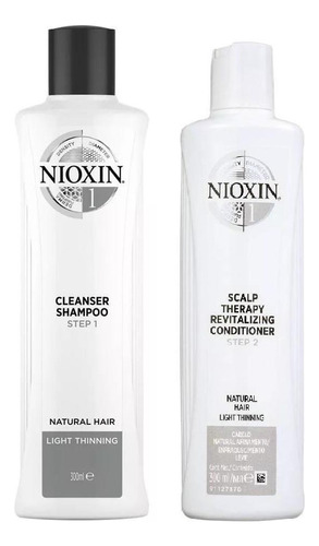  Kit Nioxin 1 Shampoo 300ml + Condicionador 300ml