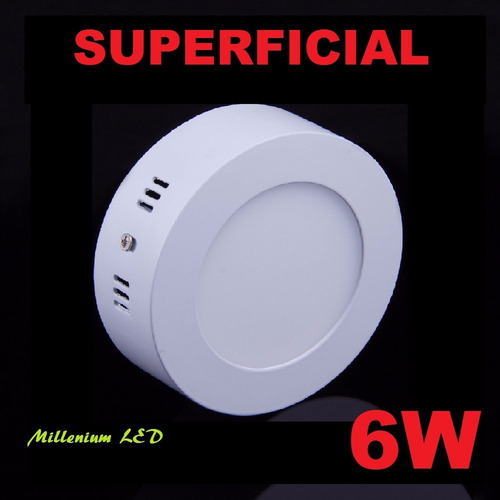 Lampara Led Panel 6w Sobreponer Superficial - 4.5$ Al Mayor