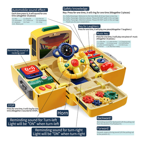 Toy School Bus Hongtuo Com Som, Luz E Direção De Simulação