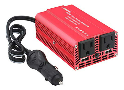 Inversor De Coche 500w Con Usb Y Dual Ac 110v