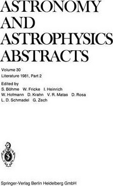 Libro Literature 1981, Part 2 : A Publication Of The Astr...