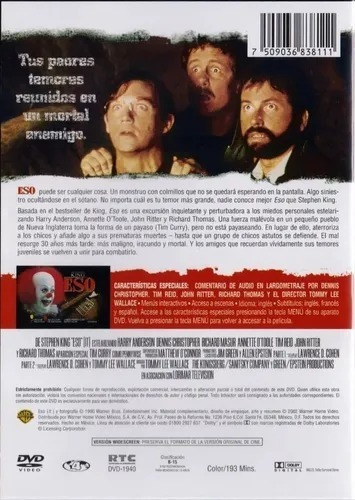 It Eso 1990 Stephen King Pelicula Dvd
