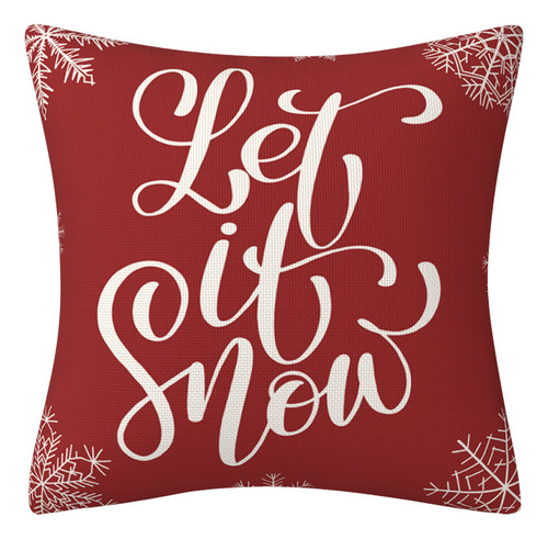 4 Pz Fundas De Almohada Para Decoración Navideña De 45*45 Cm