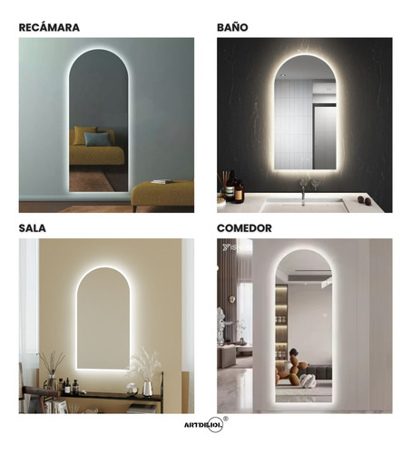 Espejo Arco Con Luz Led 60 X 120 Elegante
