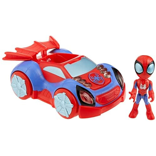 Marvel  Glow Tech Web-crawler Toy Car, Figura De Acció...