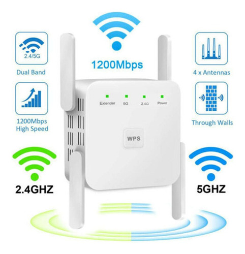 Repetidor Wifi Sem Fio De 2,4 Ghz 5g Extensor Wifi