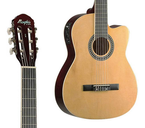 Imagem 3 de 6 de Violão Tagima Memphis Ac-60 Nylon Elétrico Capa Cabo Capo Nf