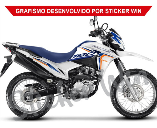 Adesivo Bros 160 2024 - Kit 3 Adesivos P/ Moto Branca A2