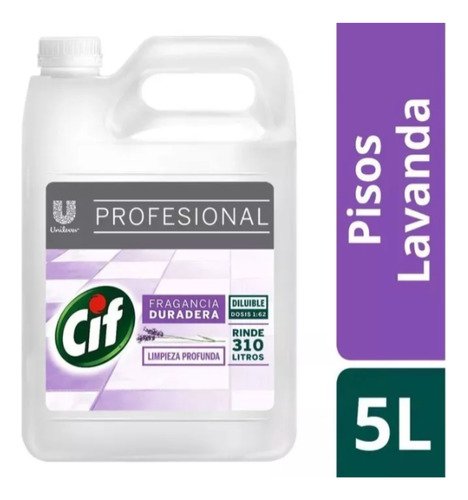 Pack Limpiador Piso Cif 5l- Balde 14l-mopa C/mango Virutex