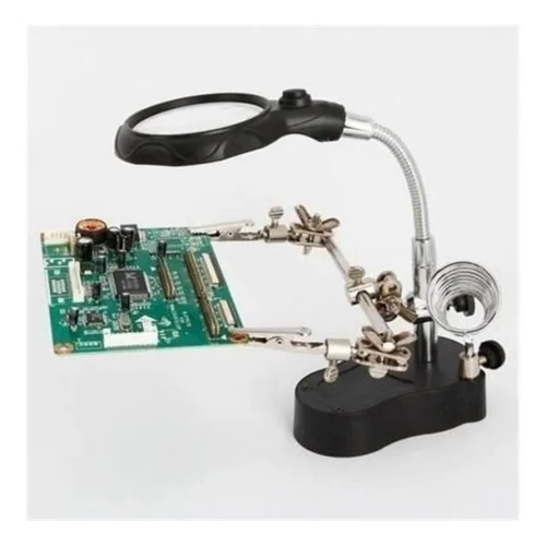 Kit De Soldadura Para Reparacion Con Lampara Led Lupa Cautin