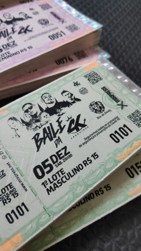 Imagem 3 de 3 de Ingresso Impressão P&b Simples . 100 Unids